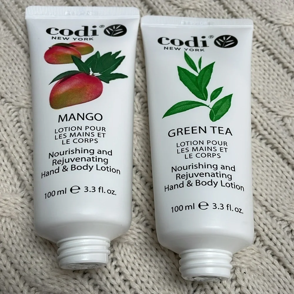 NWOT Codi NY Hand & Body Lotion- set of 3. Avocado/Mango/Green Tea 3.3 oz each.